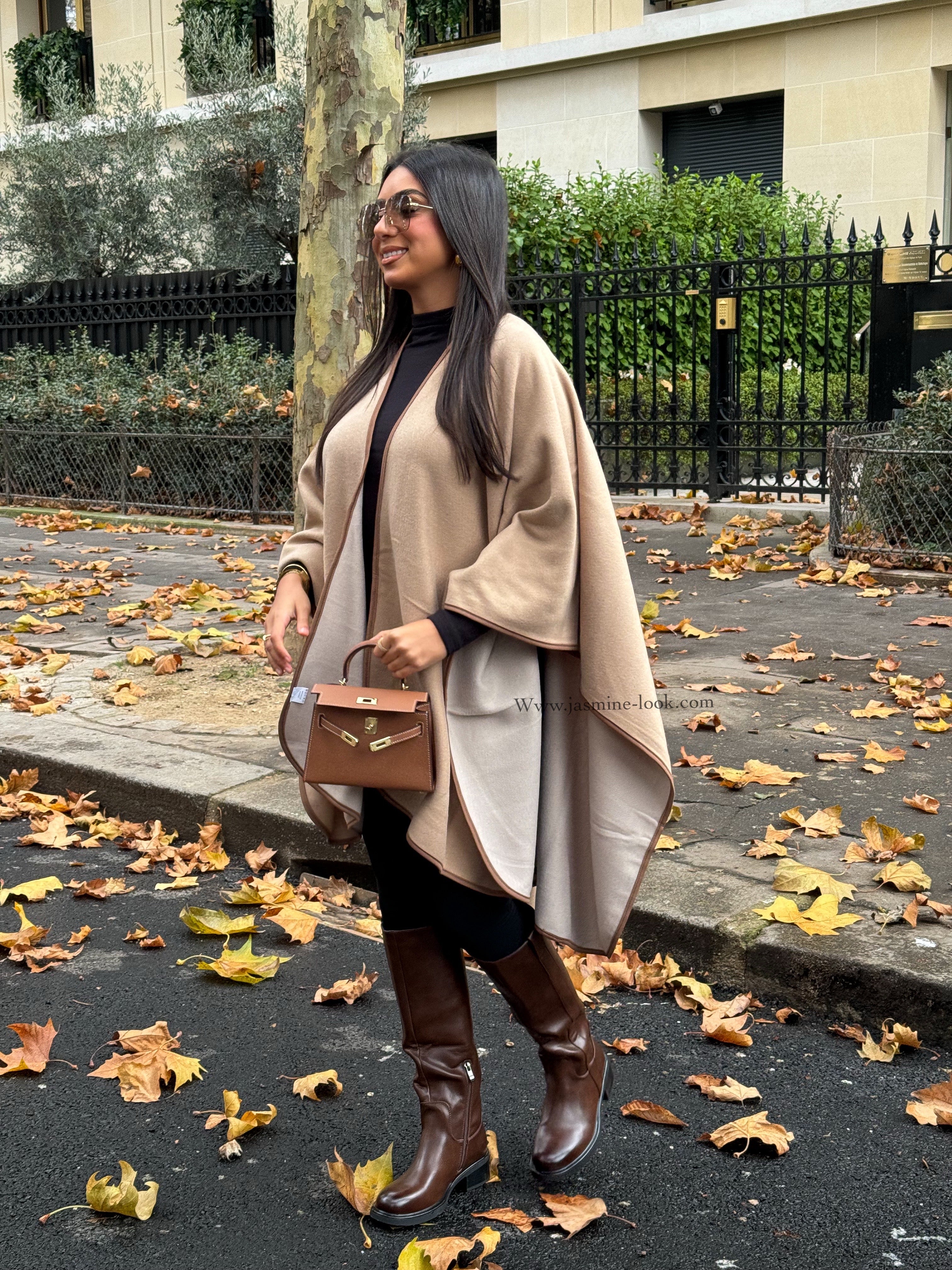 Cape Poncho Camel / beige – jasminelook