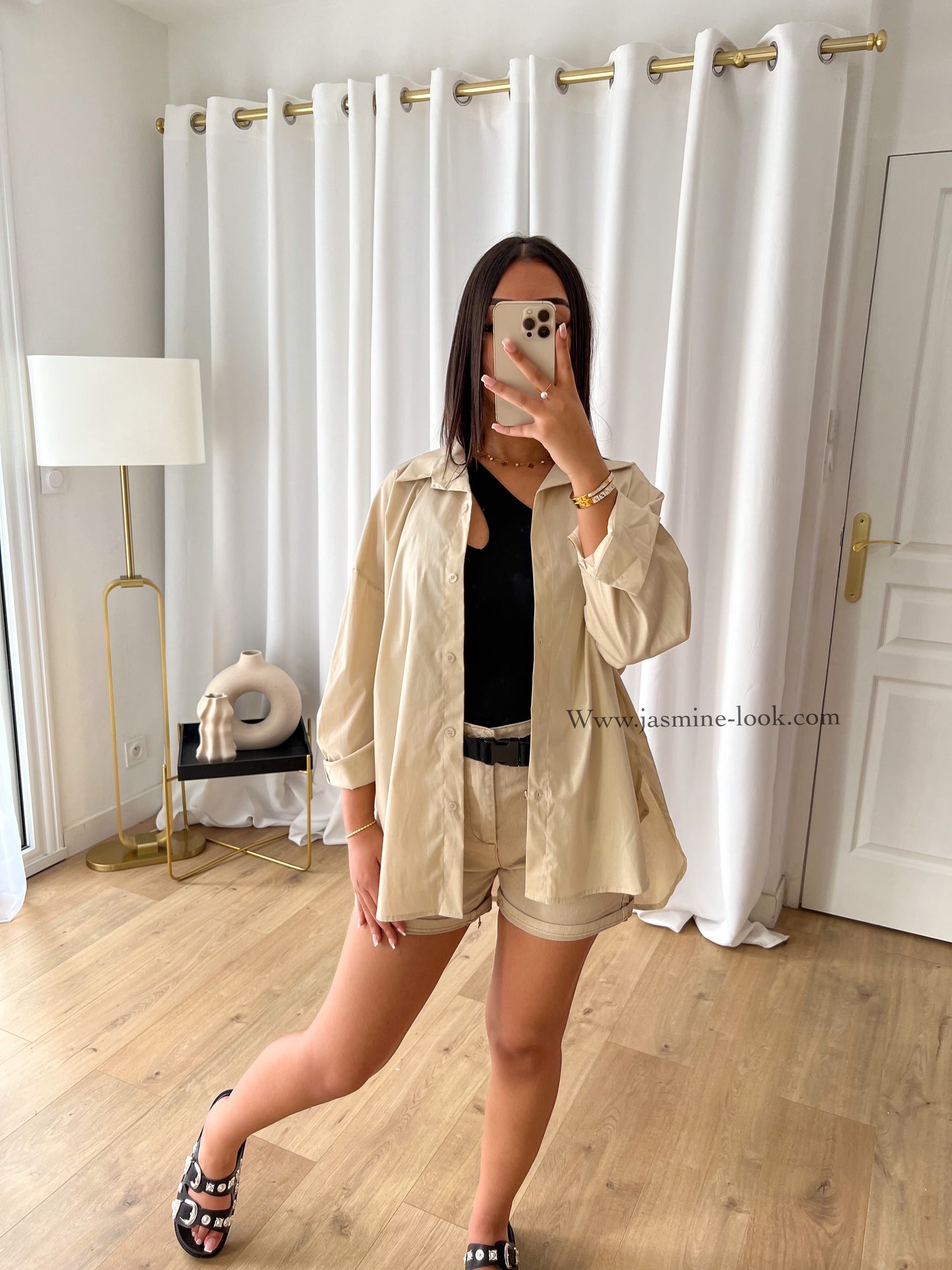 Chemise basica Beige