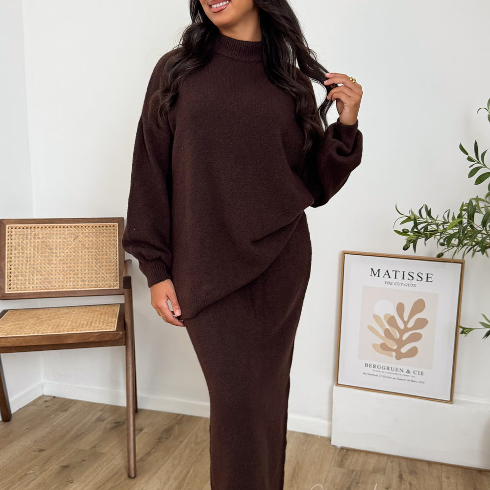 Ensemble jupe Lily marron