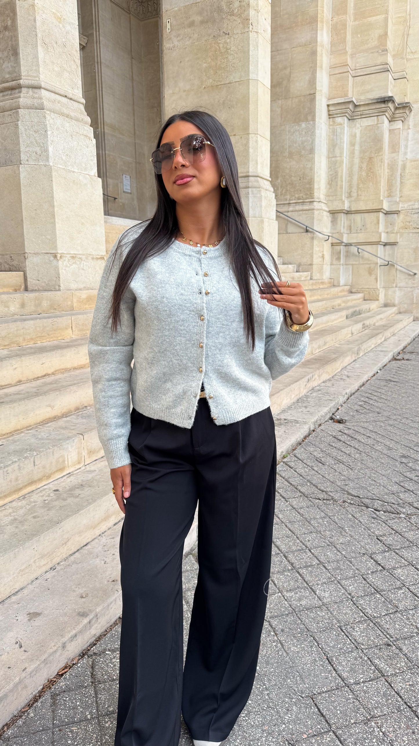 Cardigan Chloé gris clair