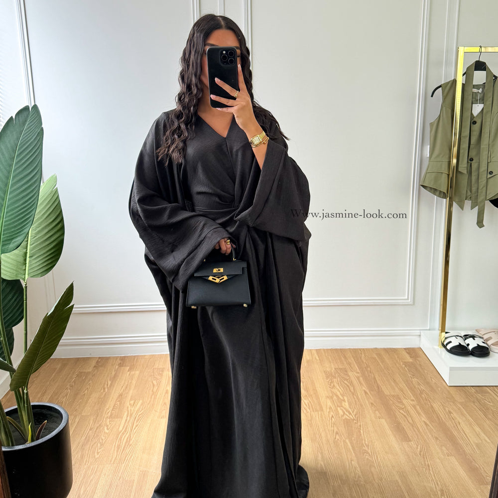 Black Qatari Kimono Set