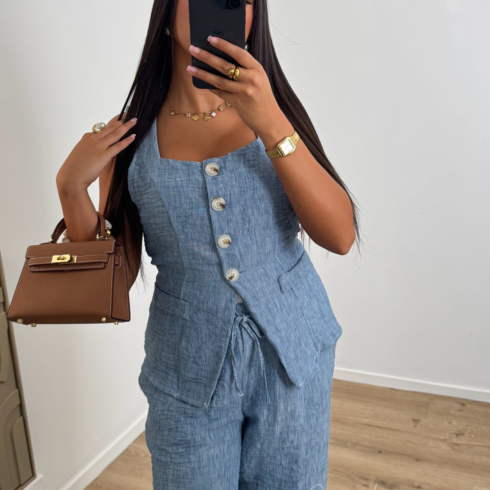 Ensemble Capri bleu jean