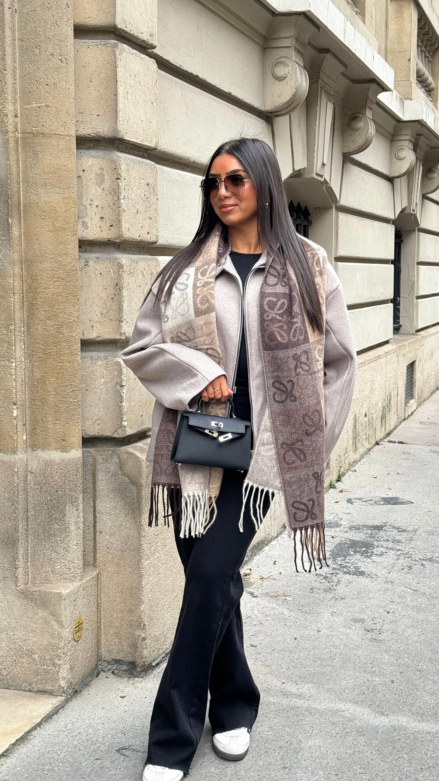 Écharpe Love ton Brun ´