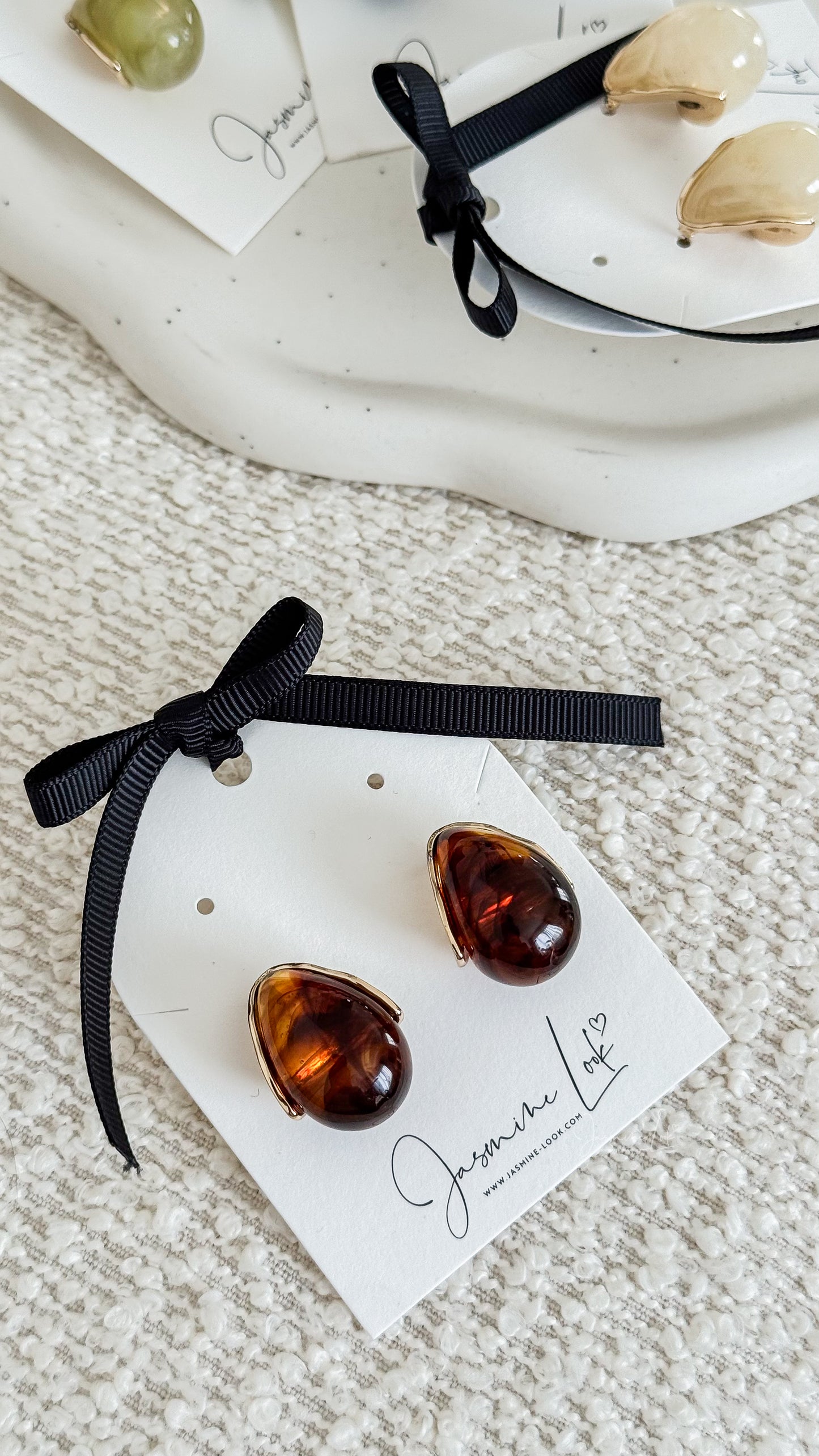 Boucle d’oreille Goutte résine