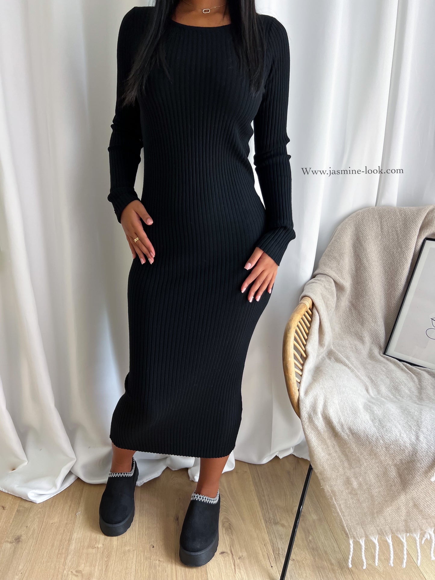 Basica black sweater dress