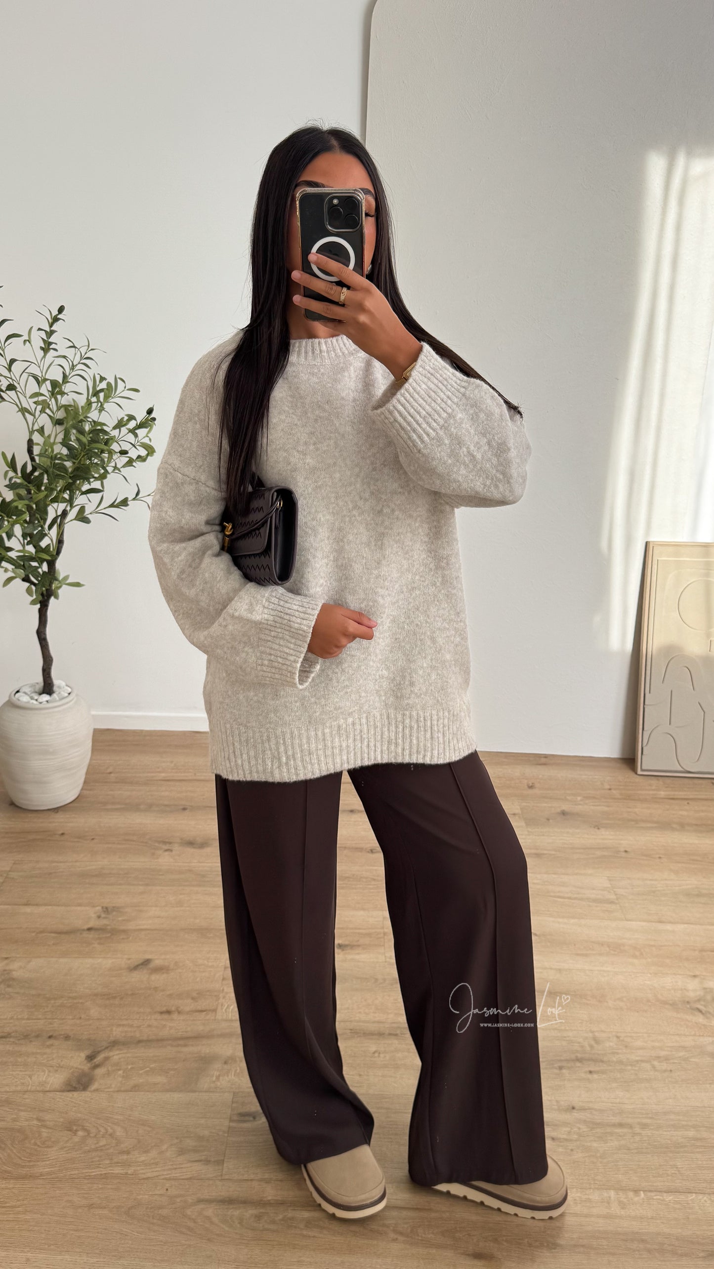Pull Crush beige Chiné