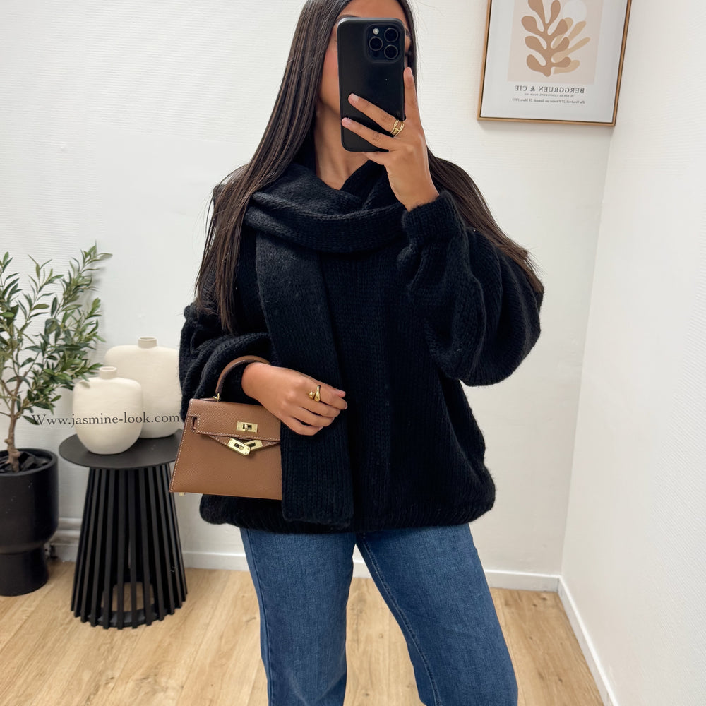Pull écharpe  vente flash ( 2 coloris )