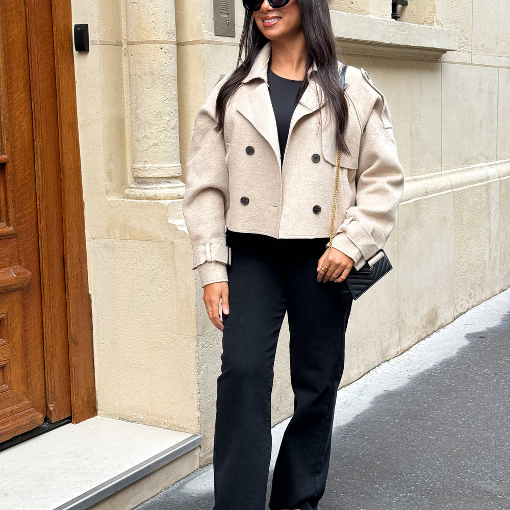 Beige Mini Trench