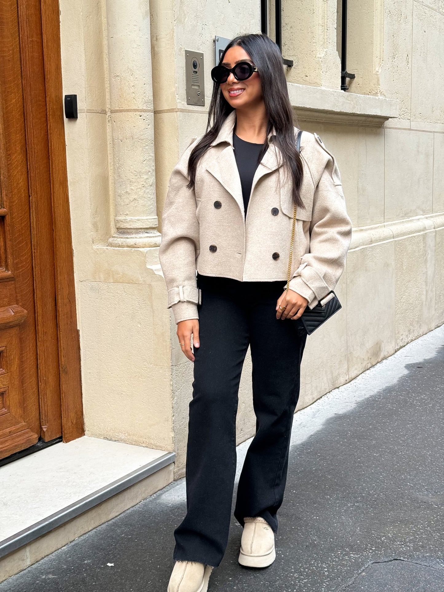 Beige Mini Trench