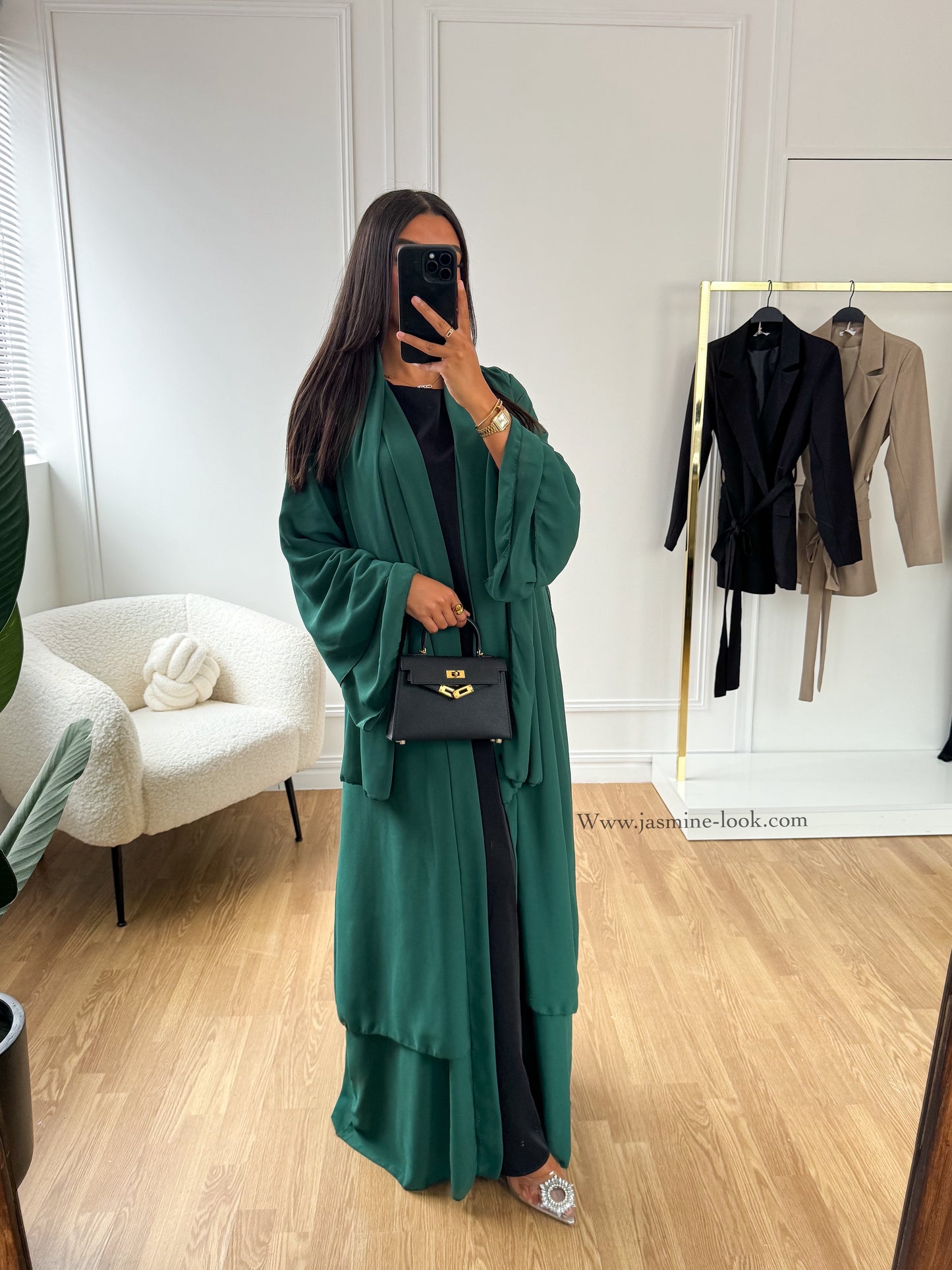 Nessma fir green kimono