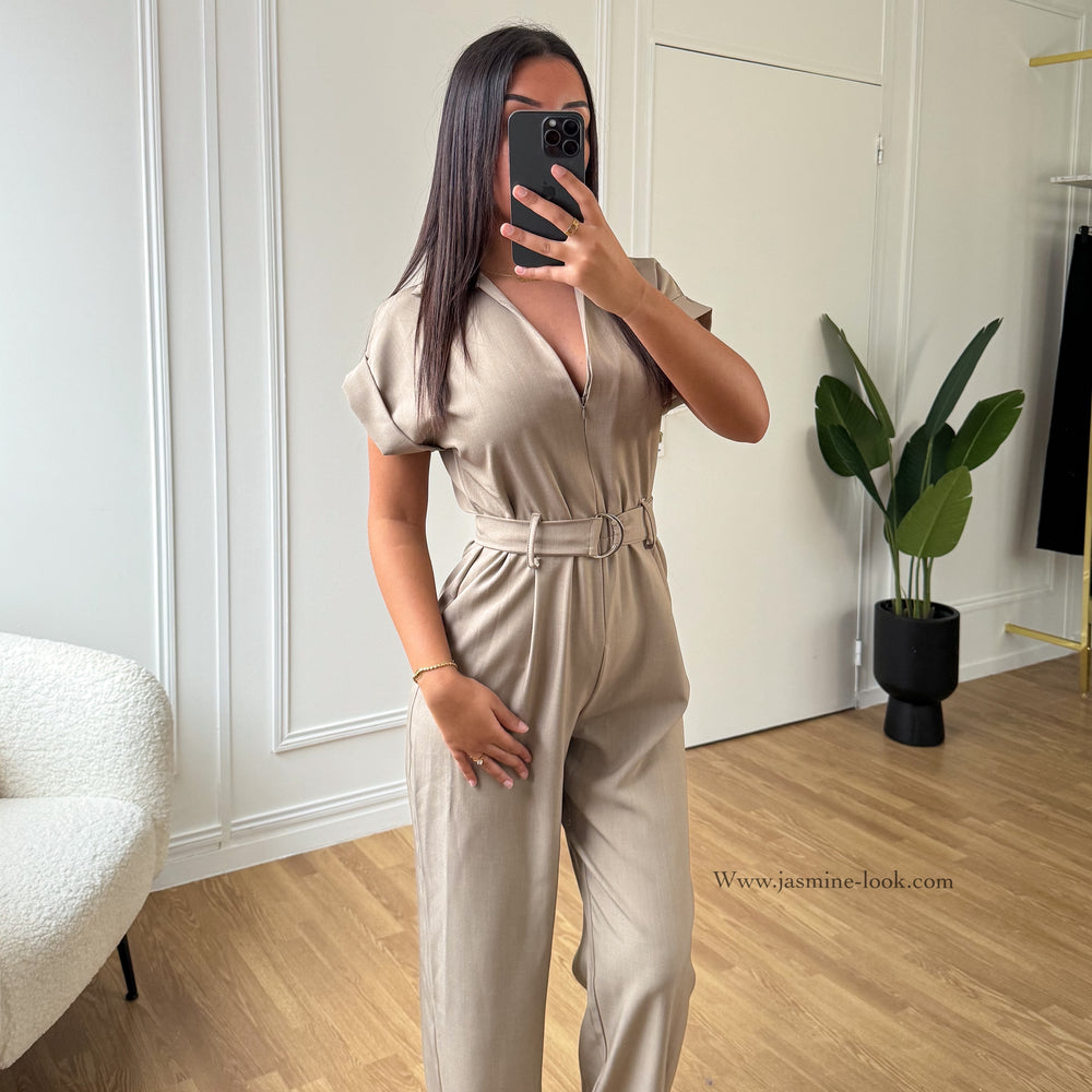 Bella taupe jumpsuit