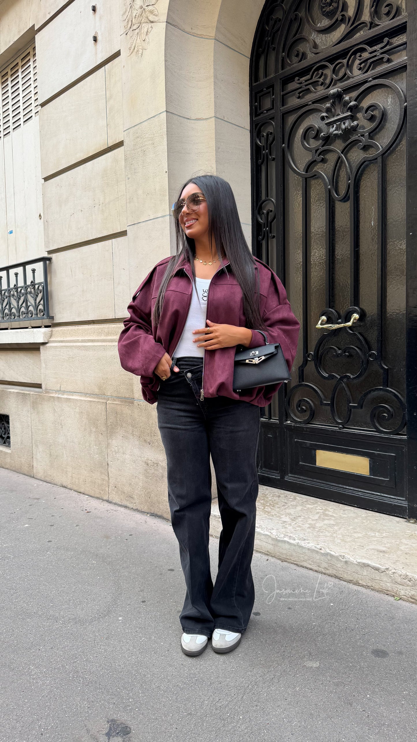 Veste Suède Bordeaux