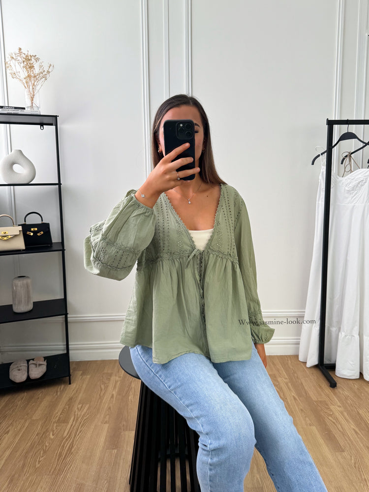 Blouse Bohème kaki