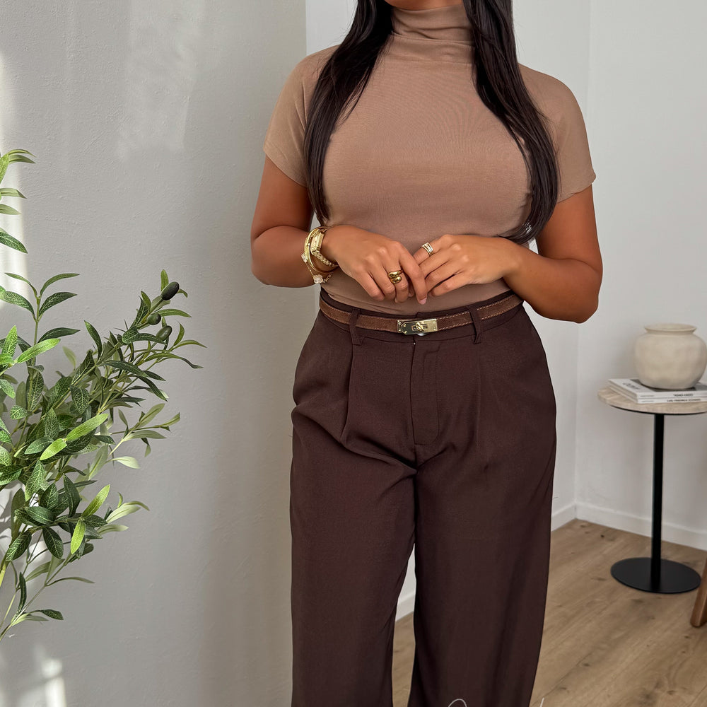 Pantalon Léna marron