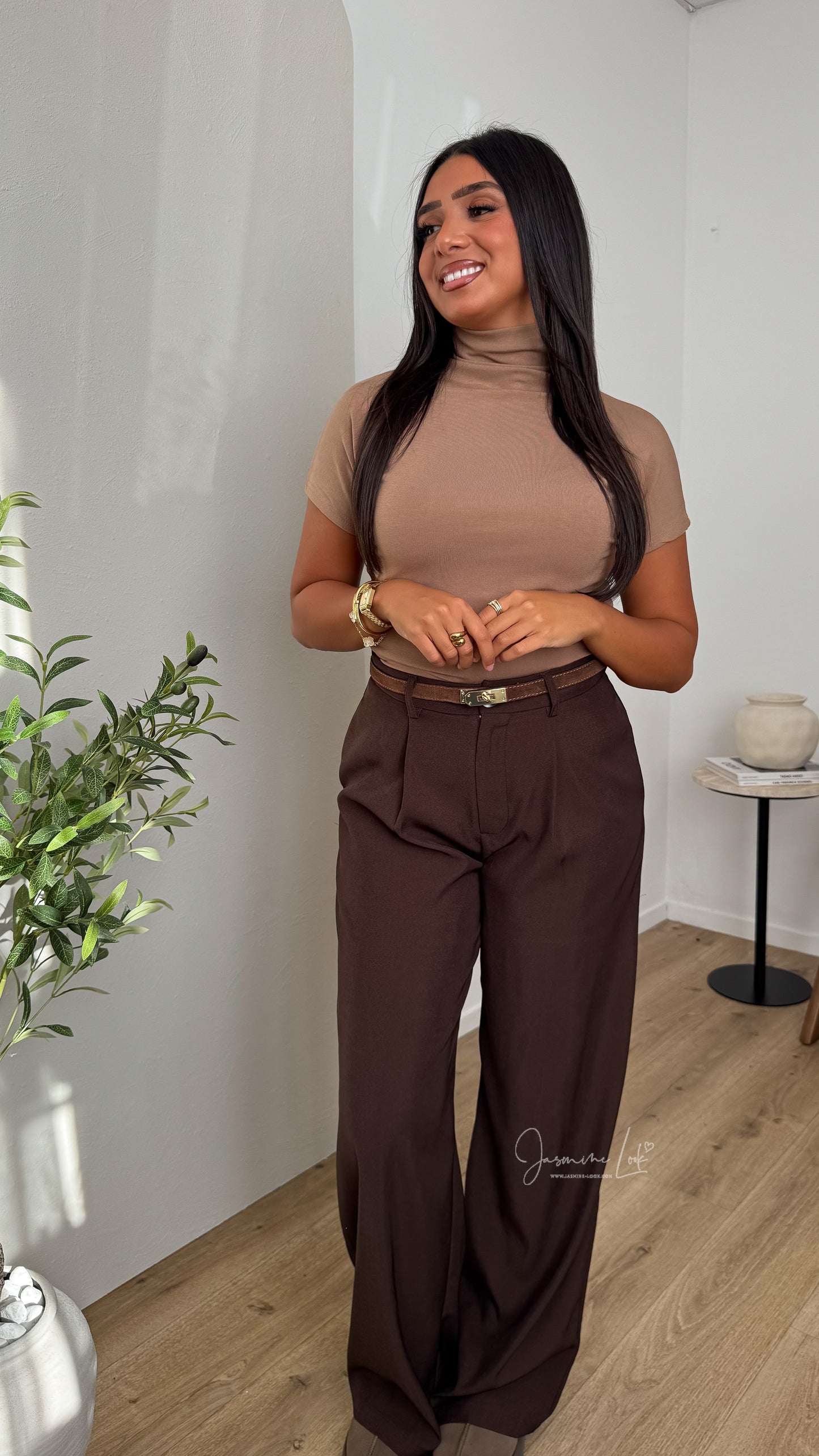 Pantalon Léna marron