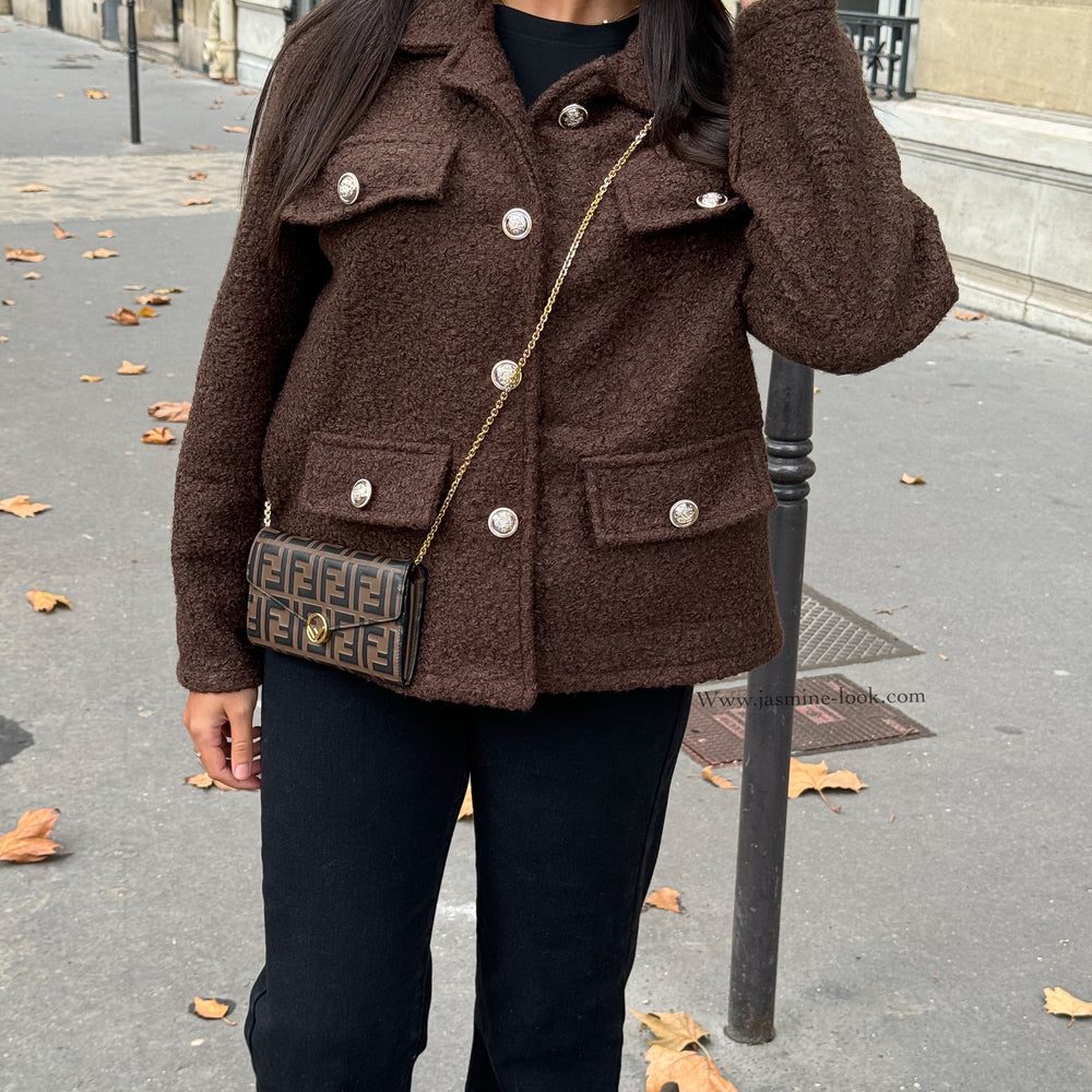 Veste Bouclette Brown