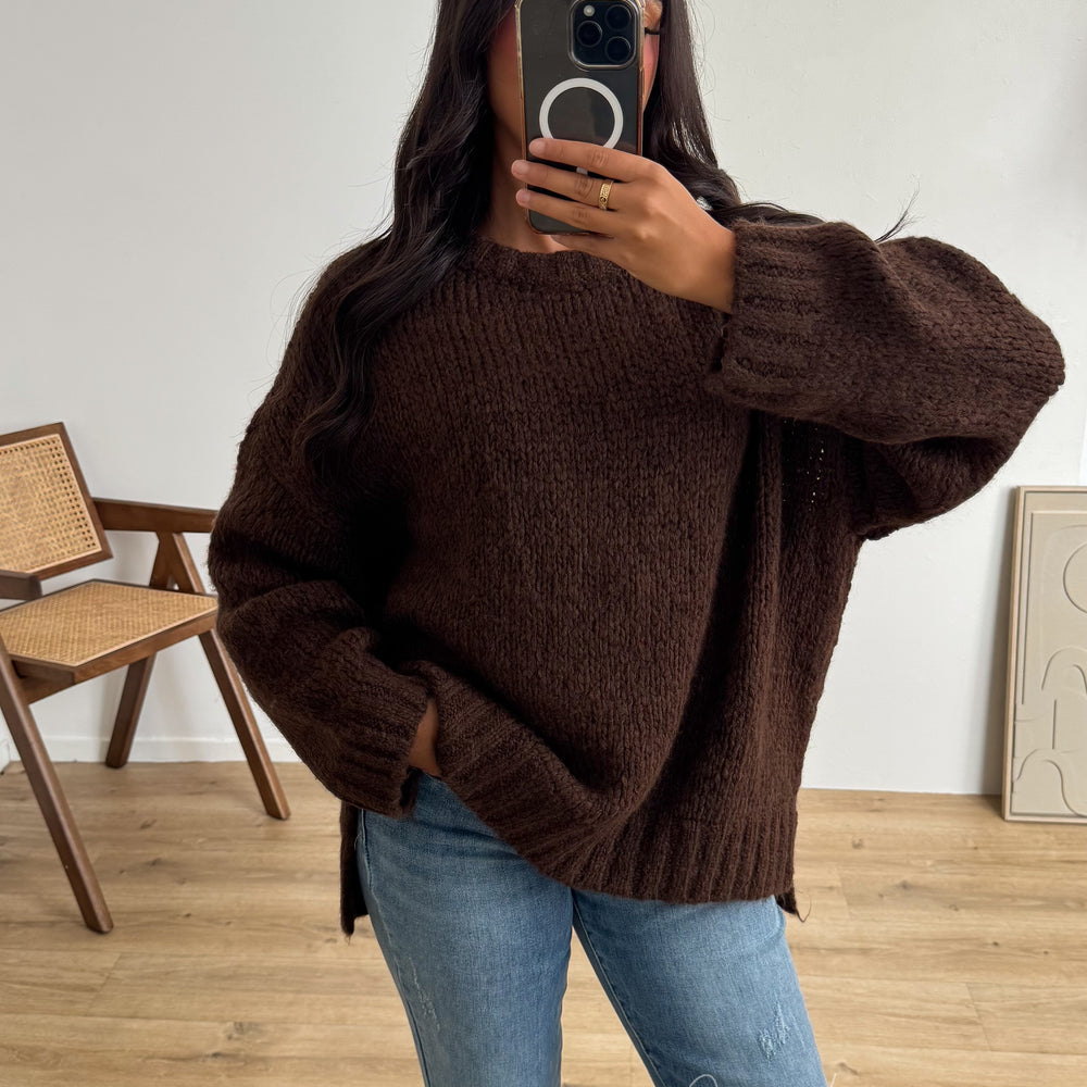 Pull Maïa marron