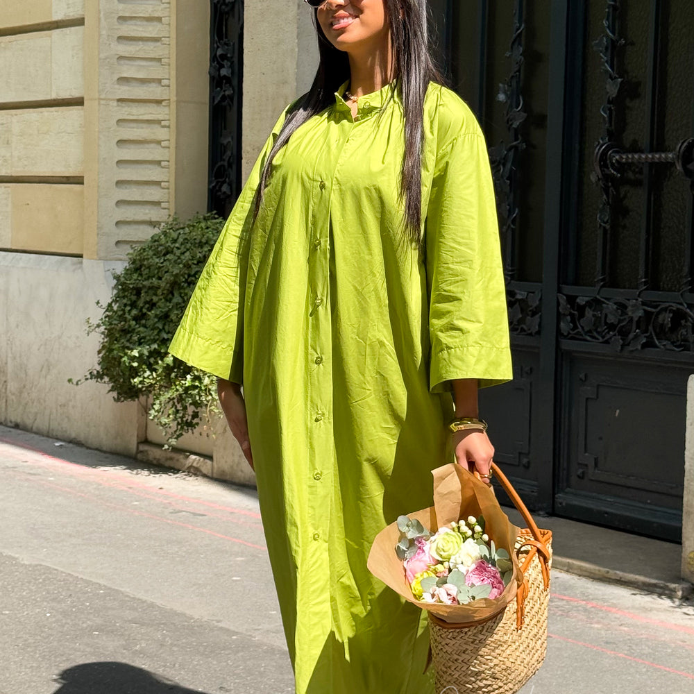 Robe Camisa vert olive
