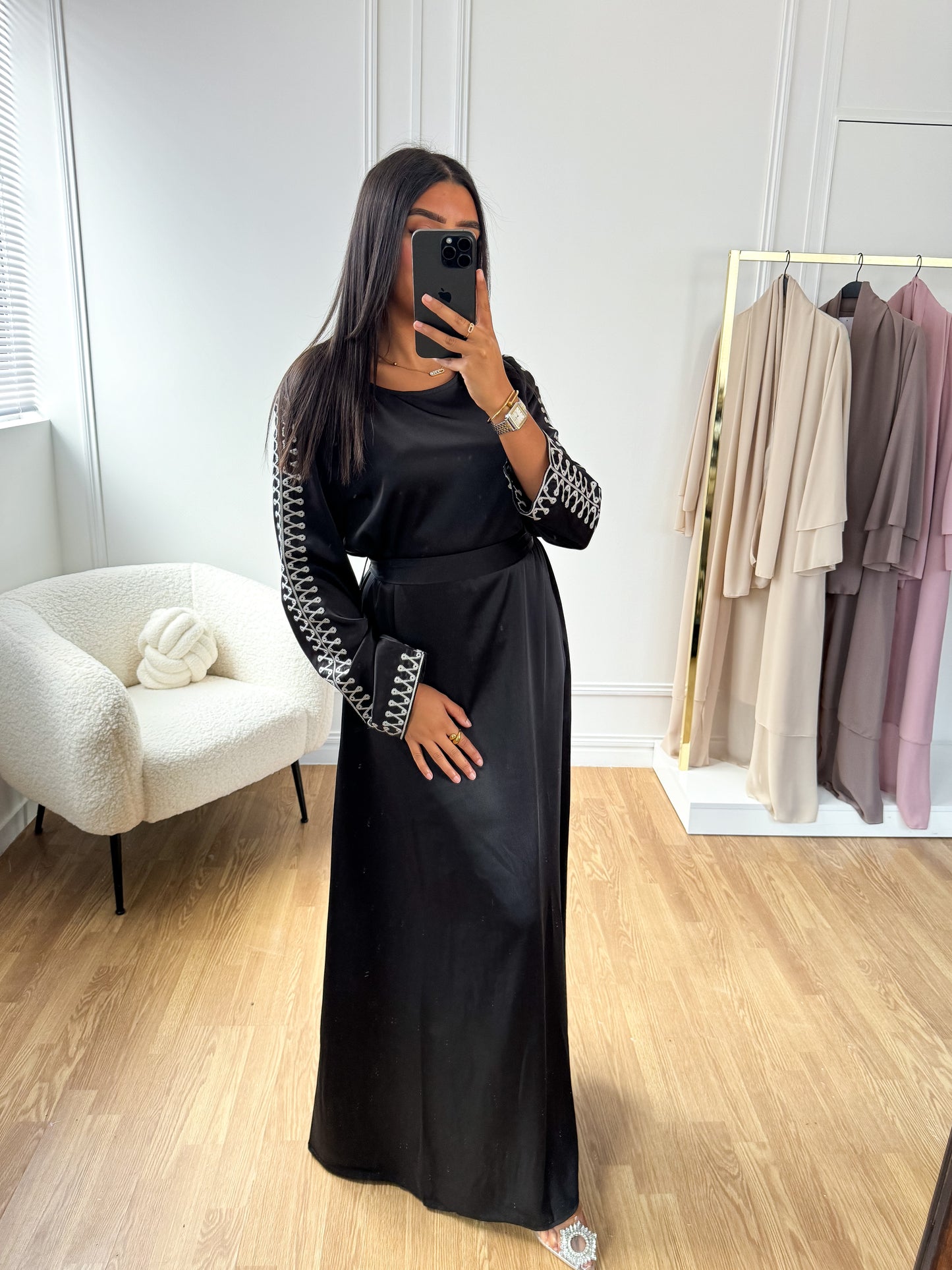 Black Marrakech satin dress