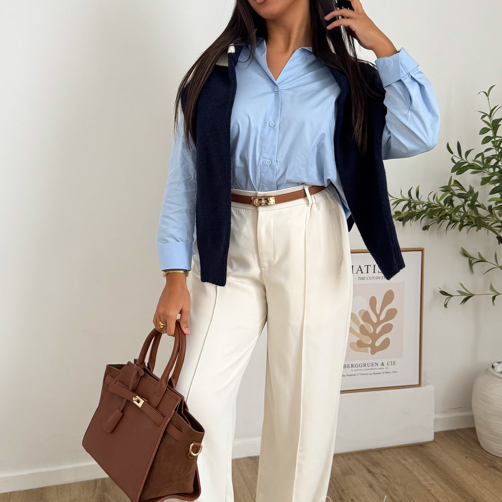 Chemise Basica bleu ciel