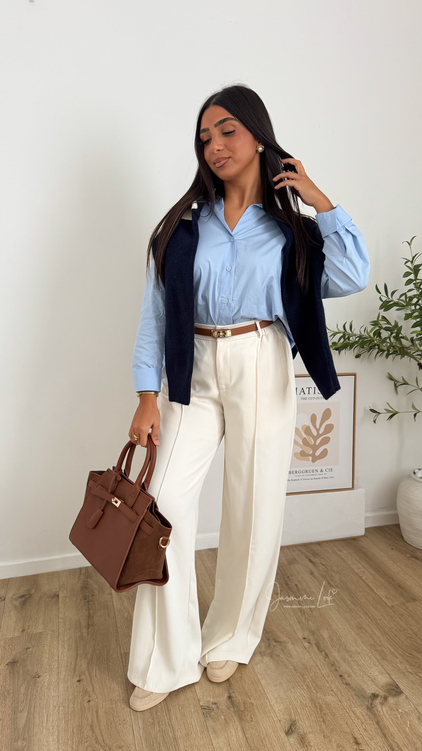 Chemise Basica bleu ciel