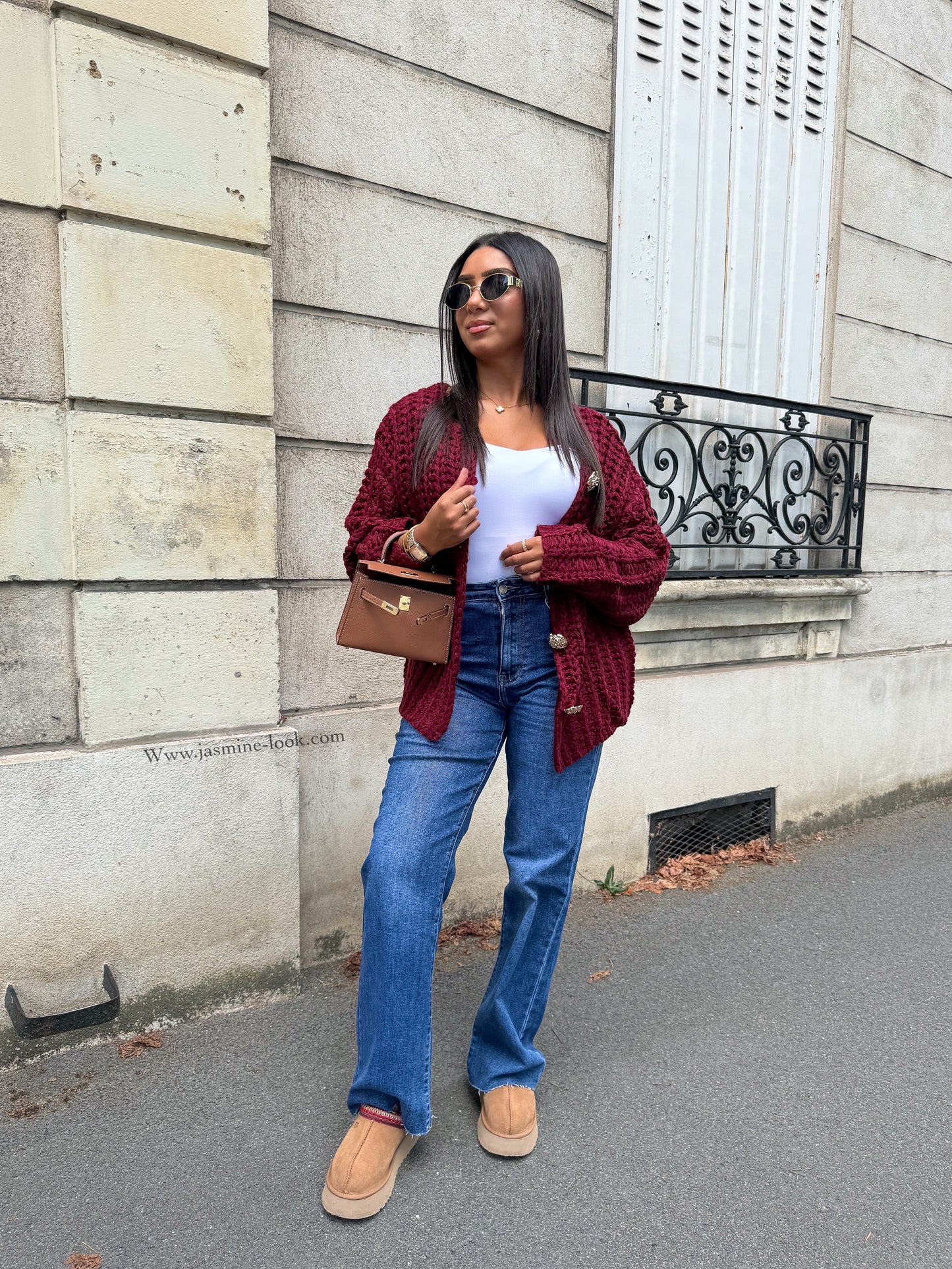 Burgundy Crochet Vest