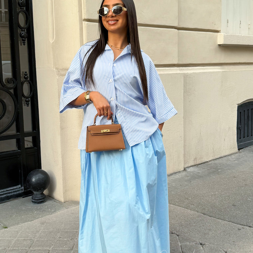 Chemisette Rayé bleu ciel
