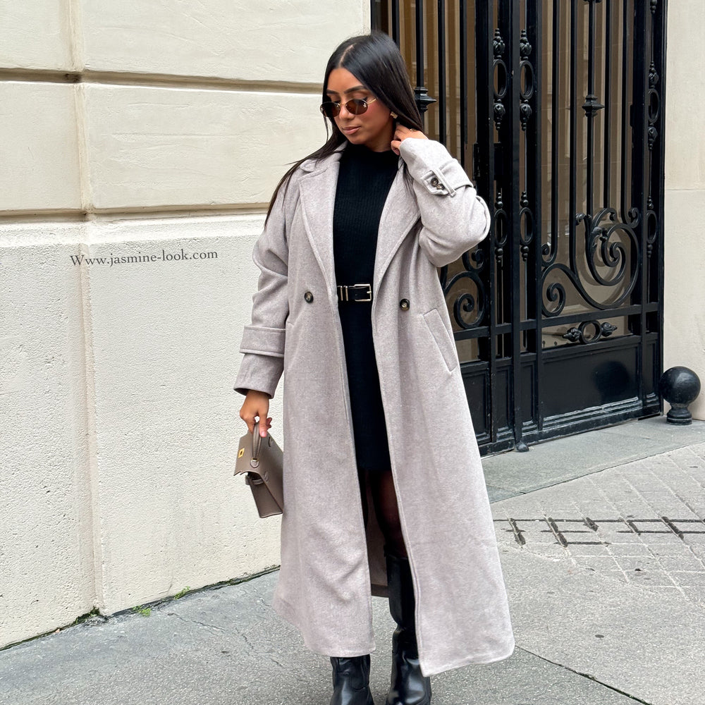 Long Z taupe coat