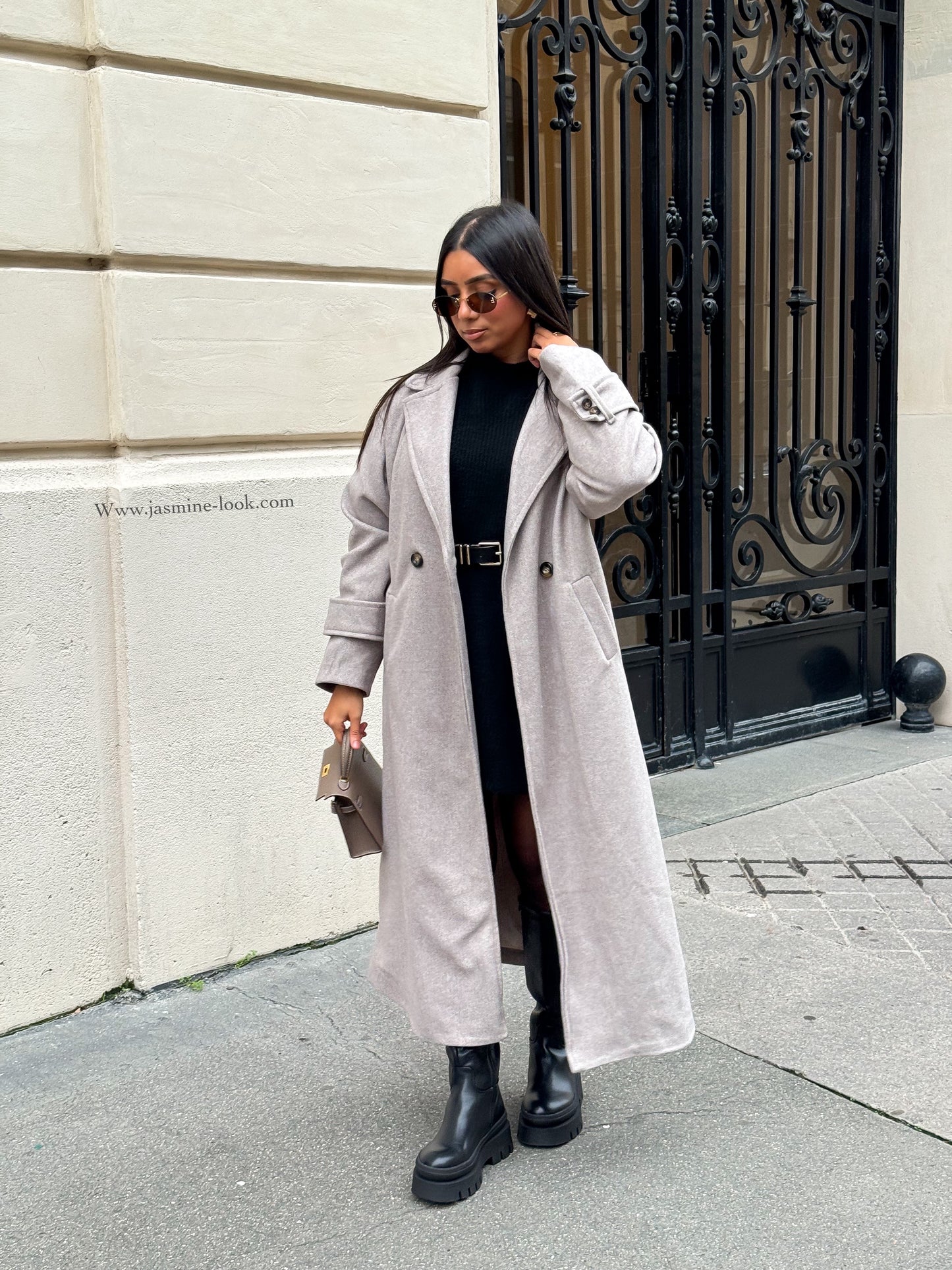 Long Z taupe coat