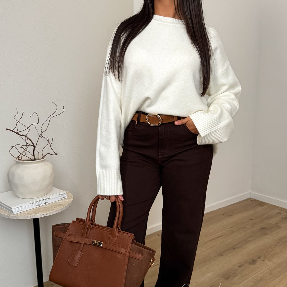 Jean Wide Marron