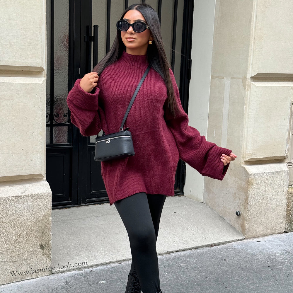 Burgundy maxi sweater