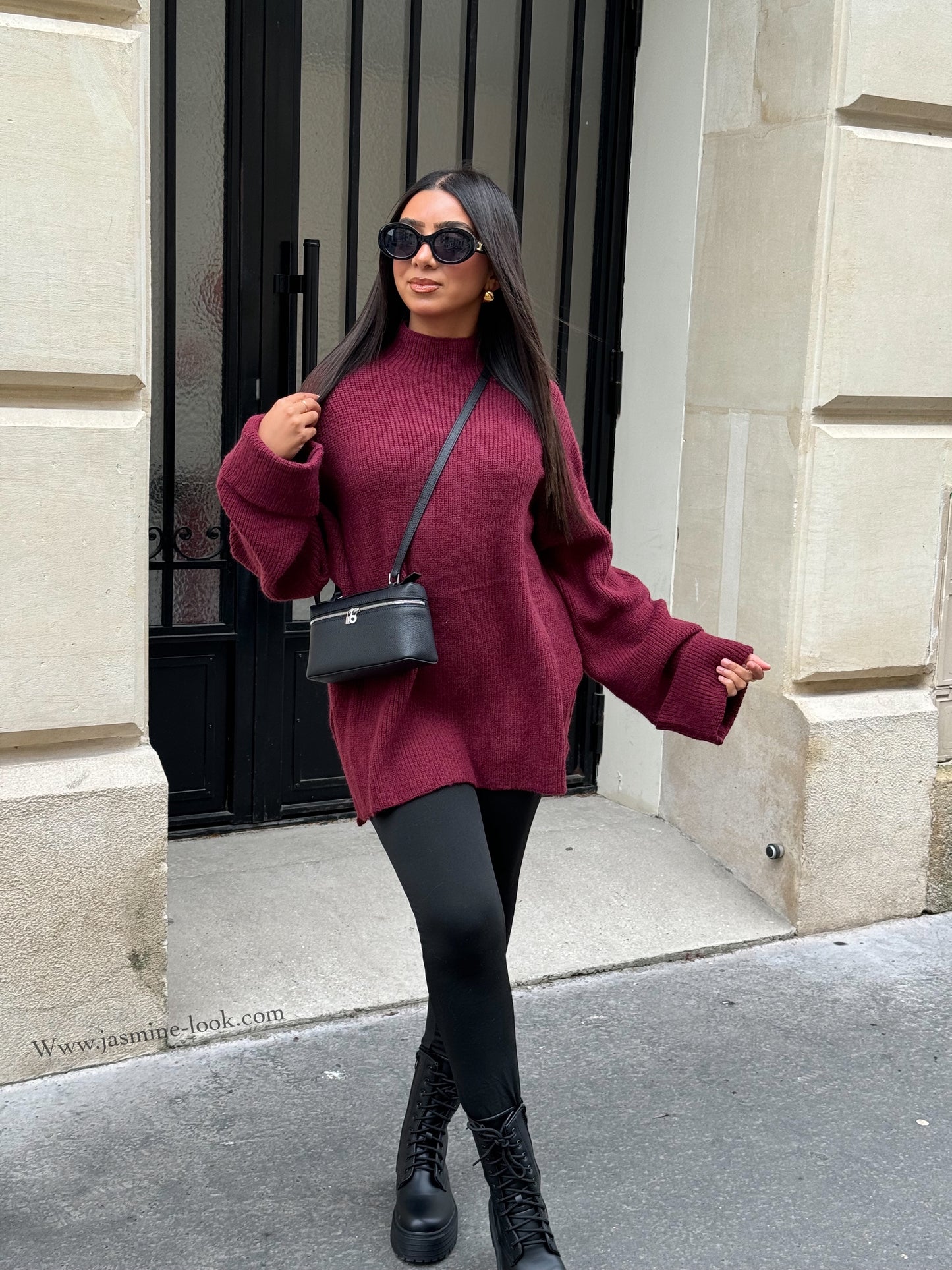 Burgundy maxi sweater