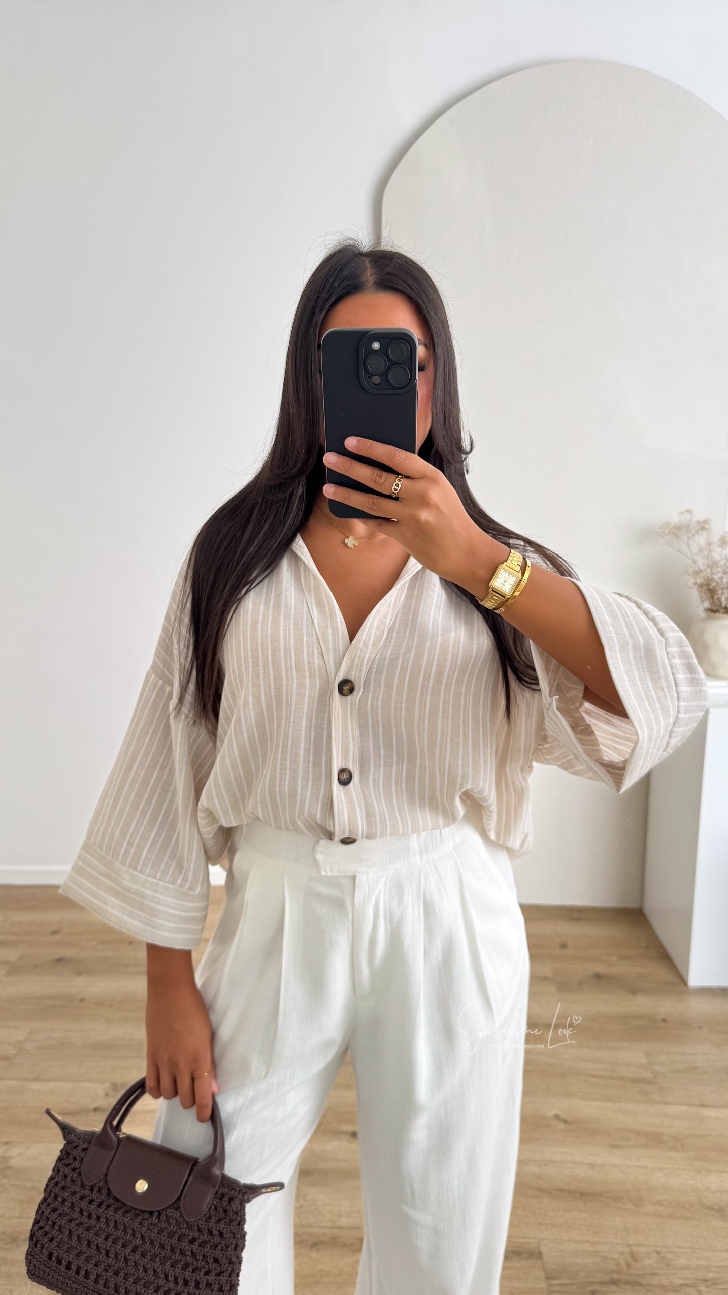 Chemise Rayé Mona | Beige