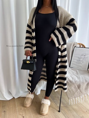 Gilet Crochet Rayé