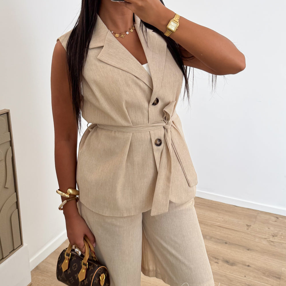 Ensemble Bermuda beige Lin