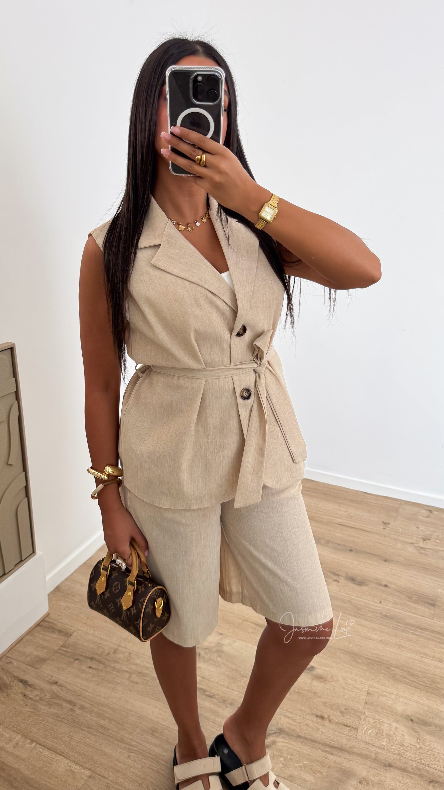 Ensemble Bermuda beige Lin