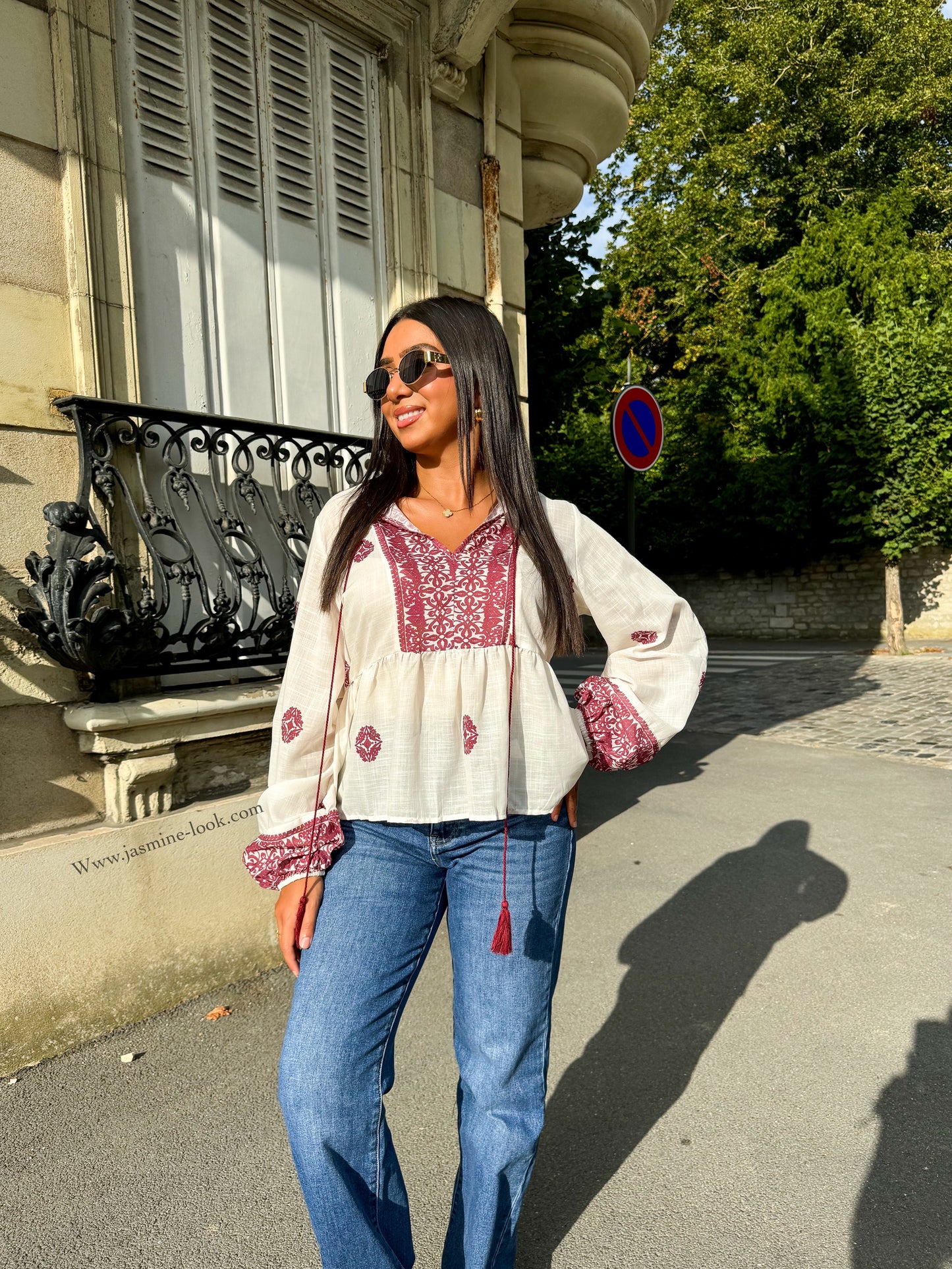 Burgundy Boho Blouse