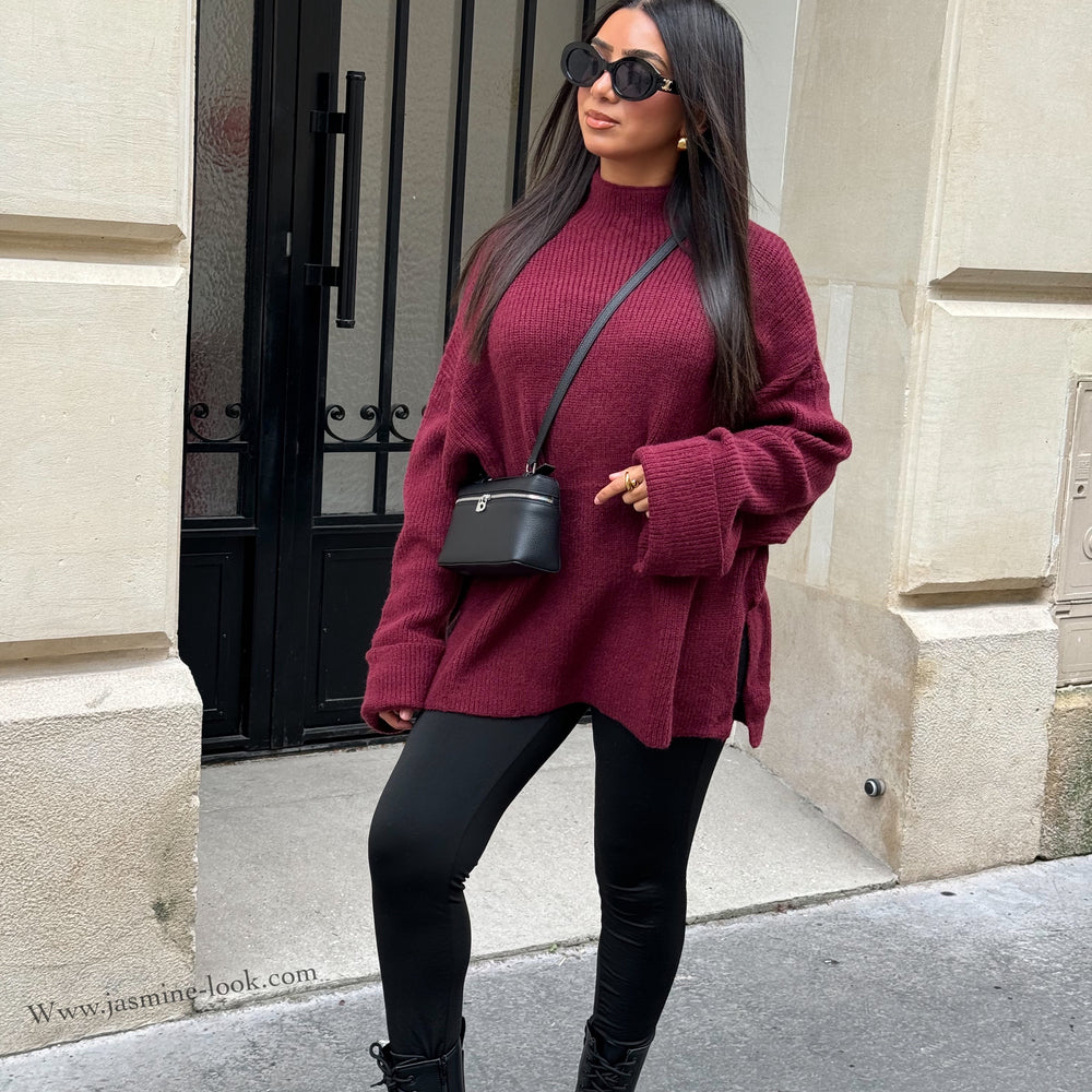 Burgundy maxi sweater