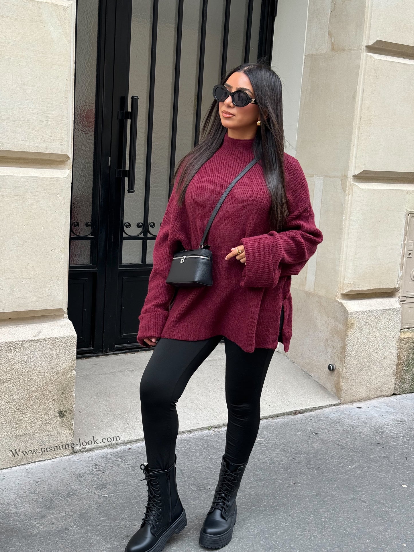 Burgundy maxi sweater