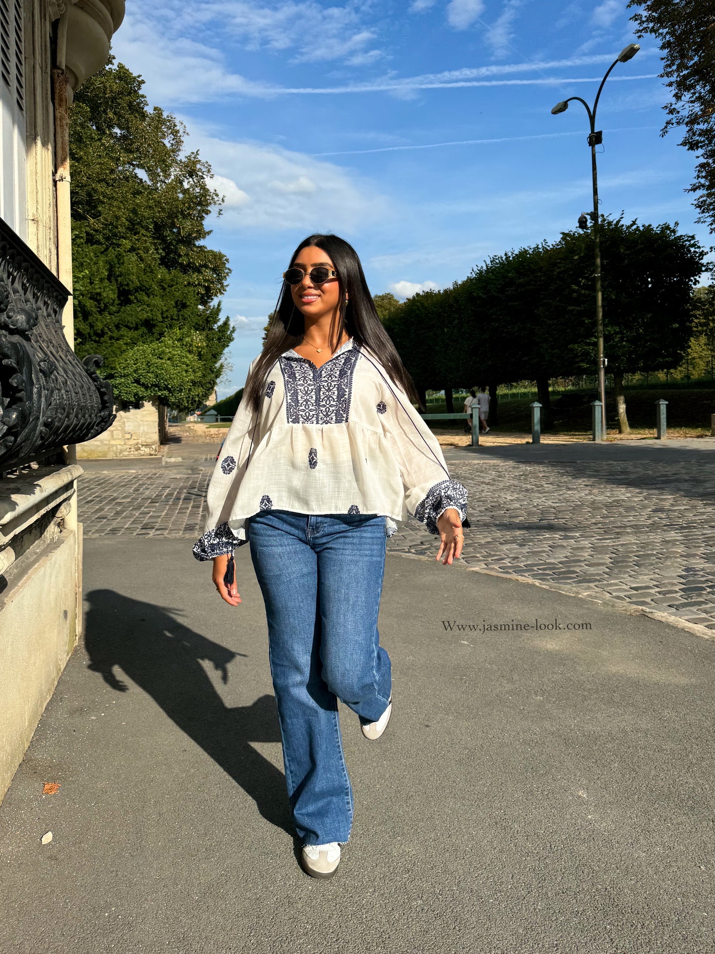 Boho Blue Blouse