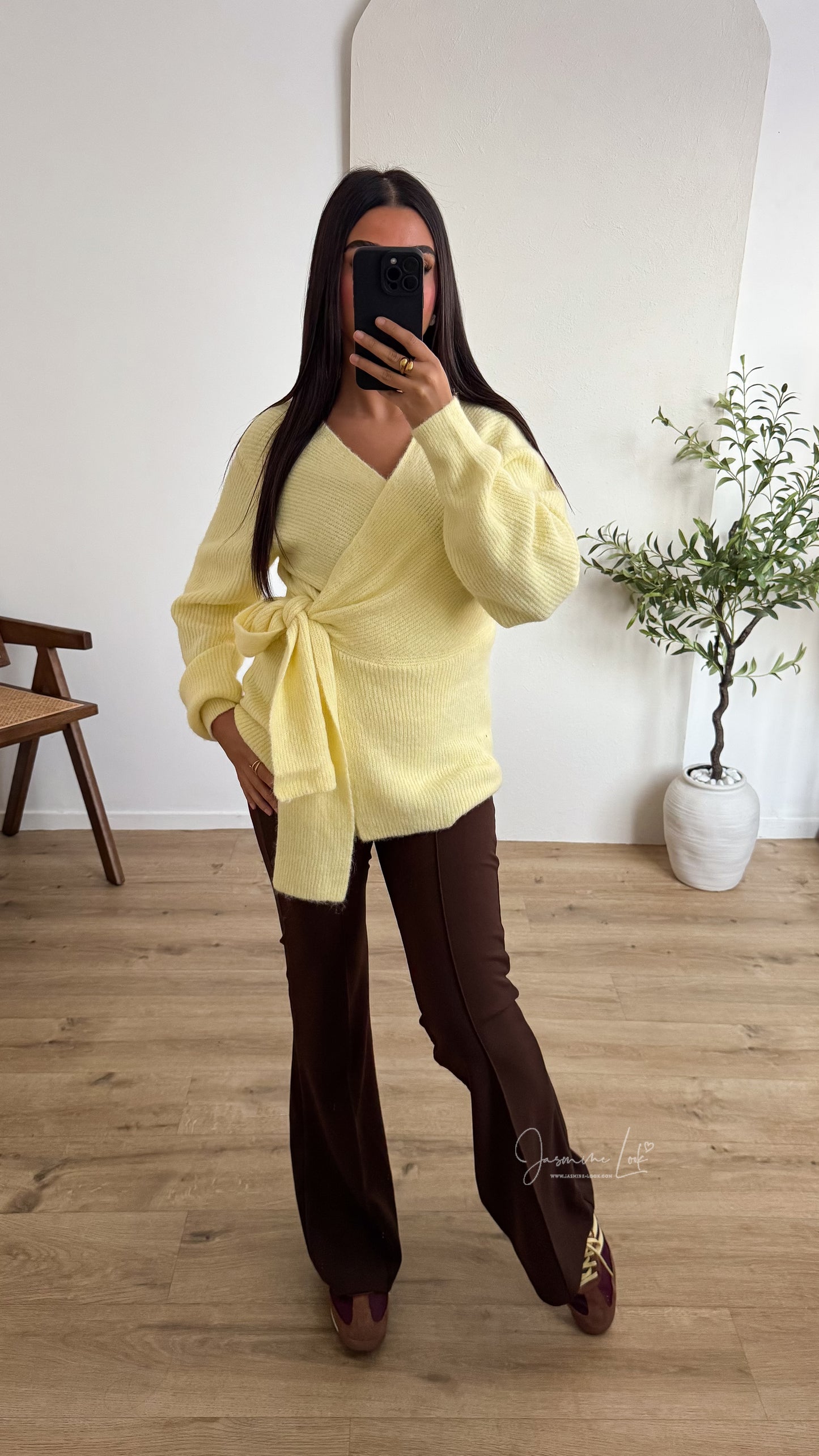 Pantalon Crepe |Marron