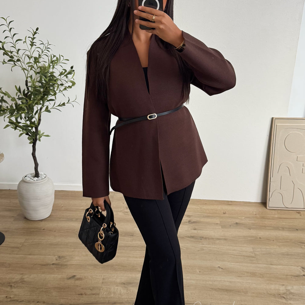 Cardigan Livia marron