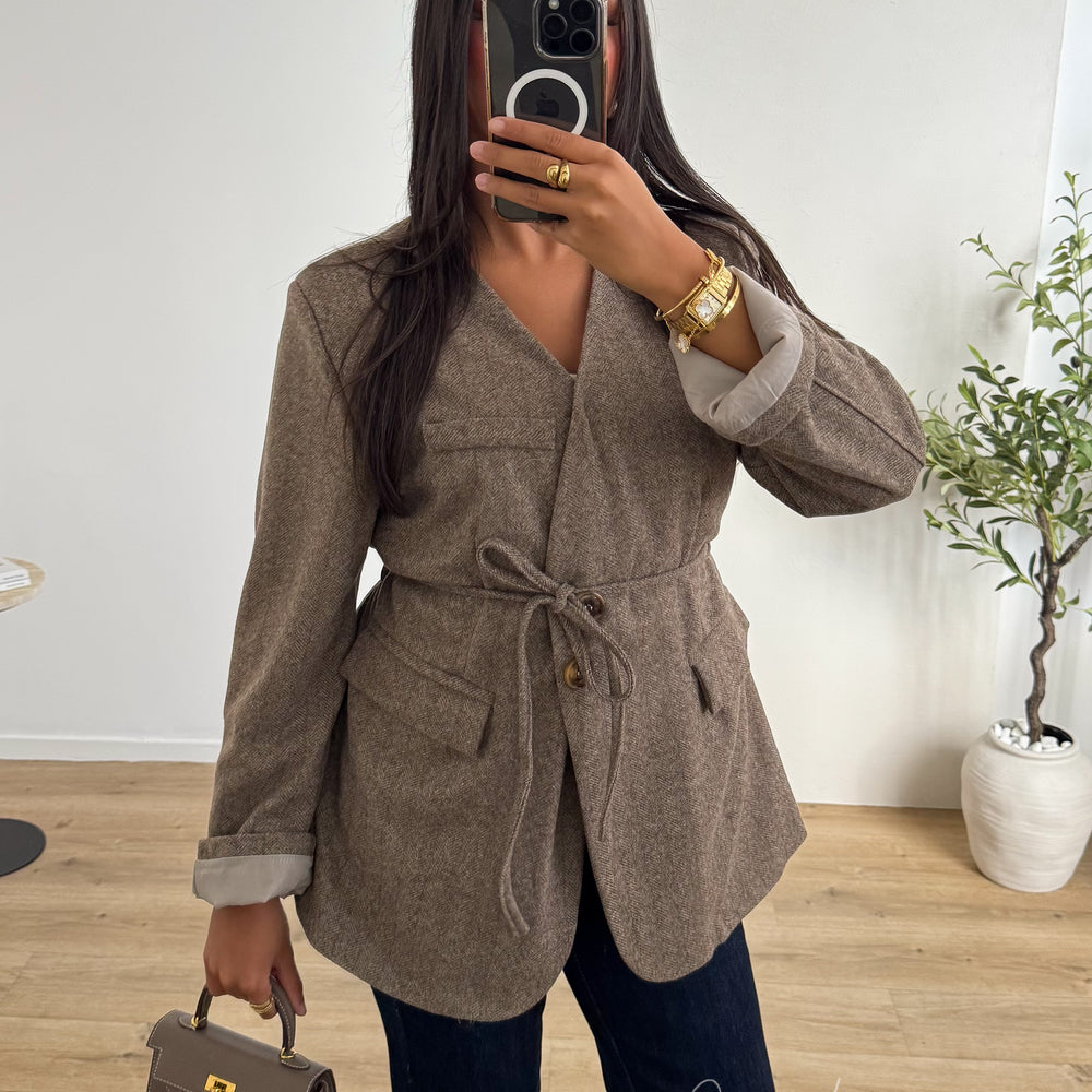 Blazer à chevrons