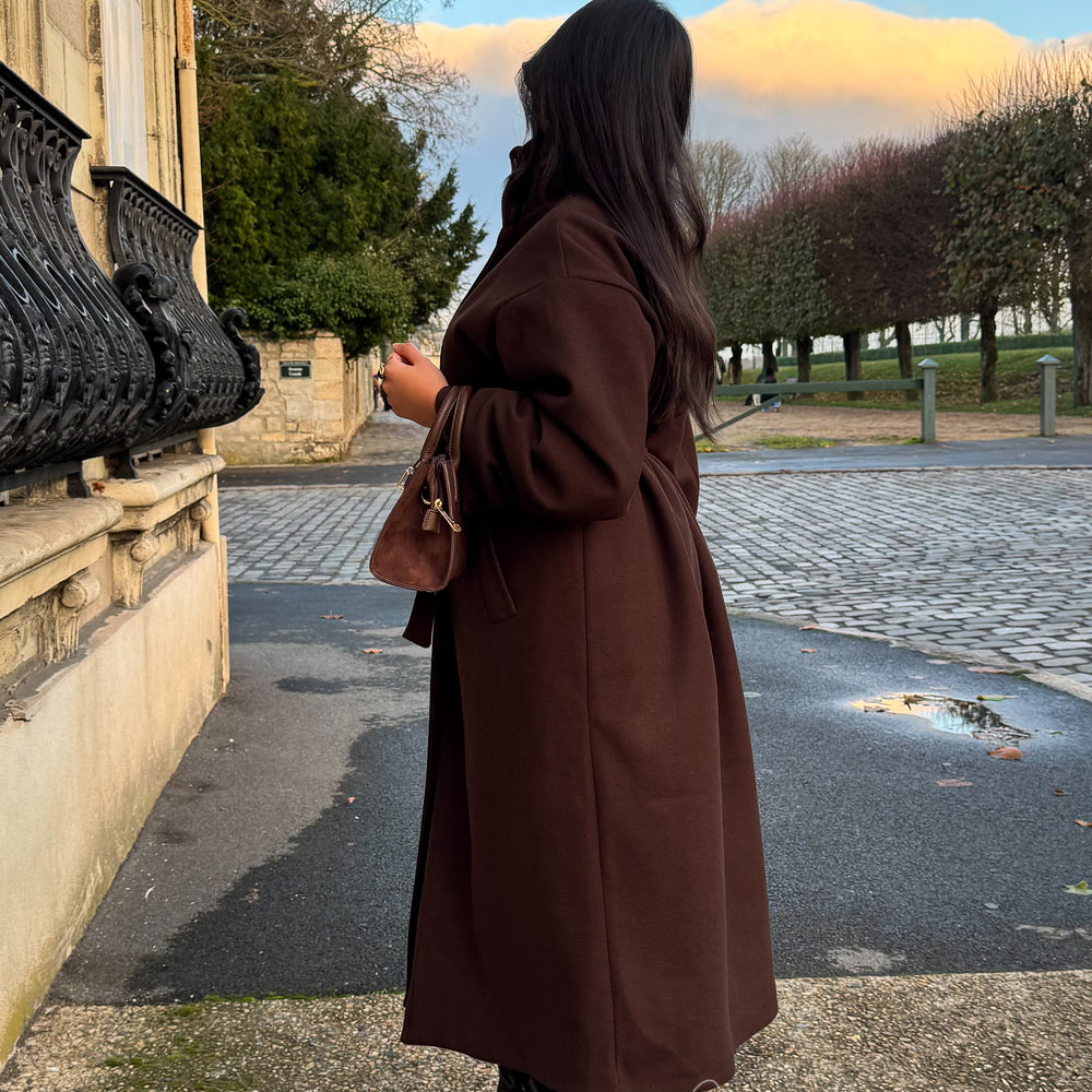 Manteau Button | Marron