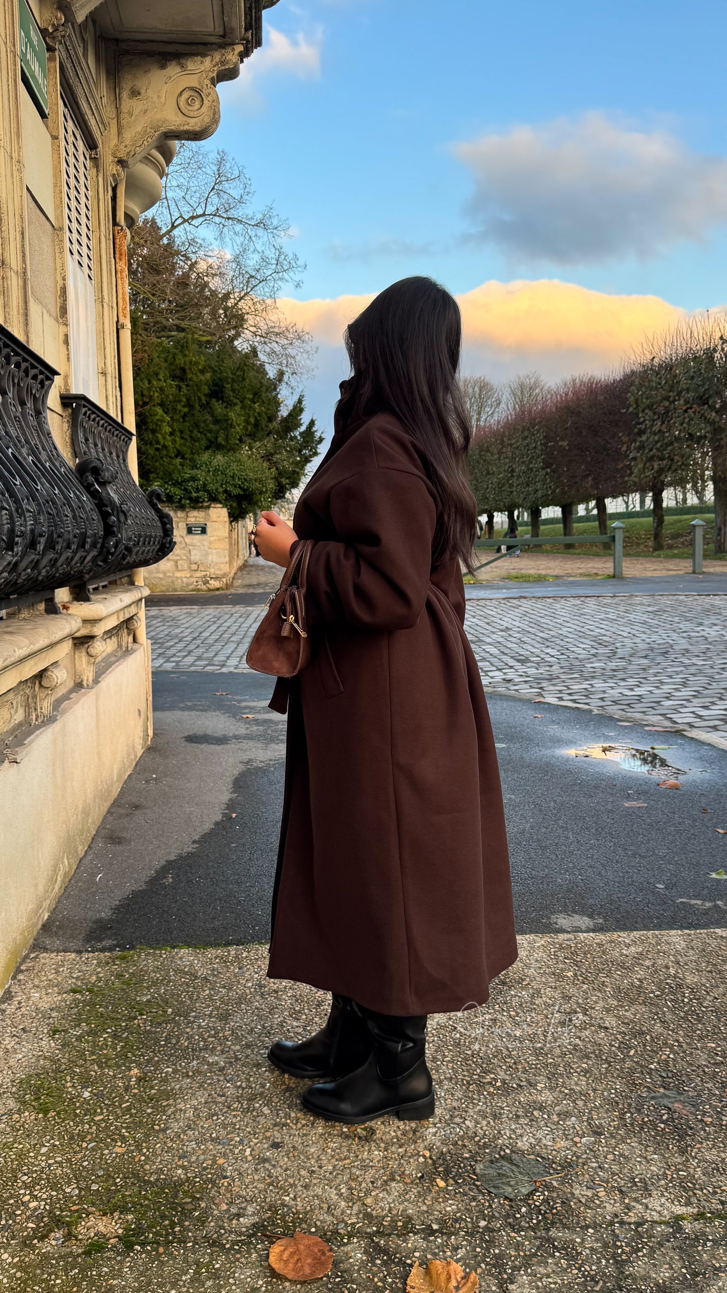 Manteau Button | Marron