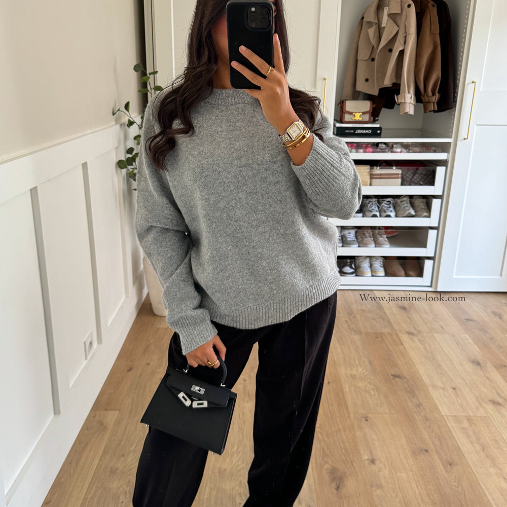 Soft gray sweater