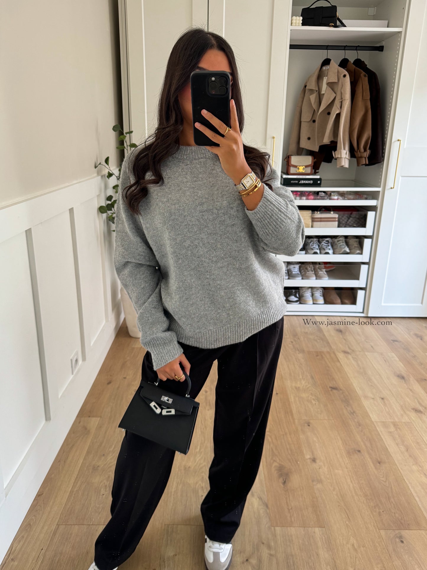 Soft gray sweater