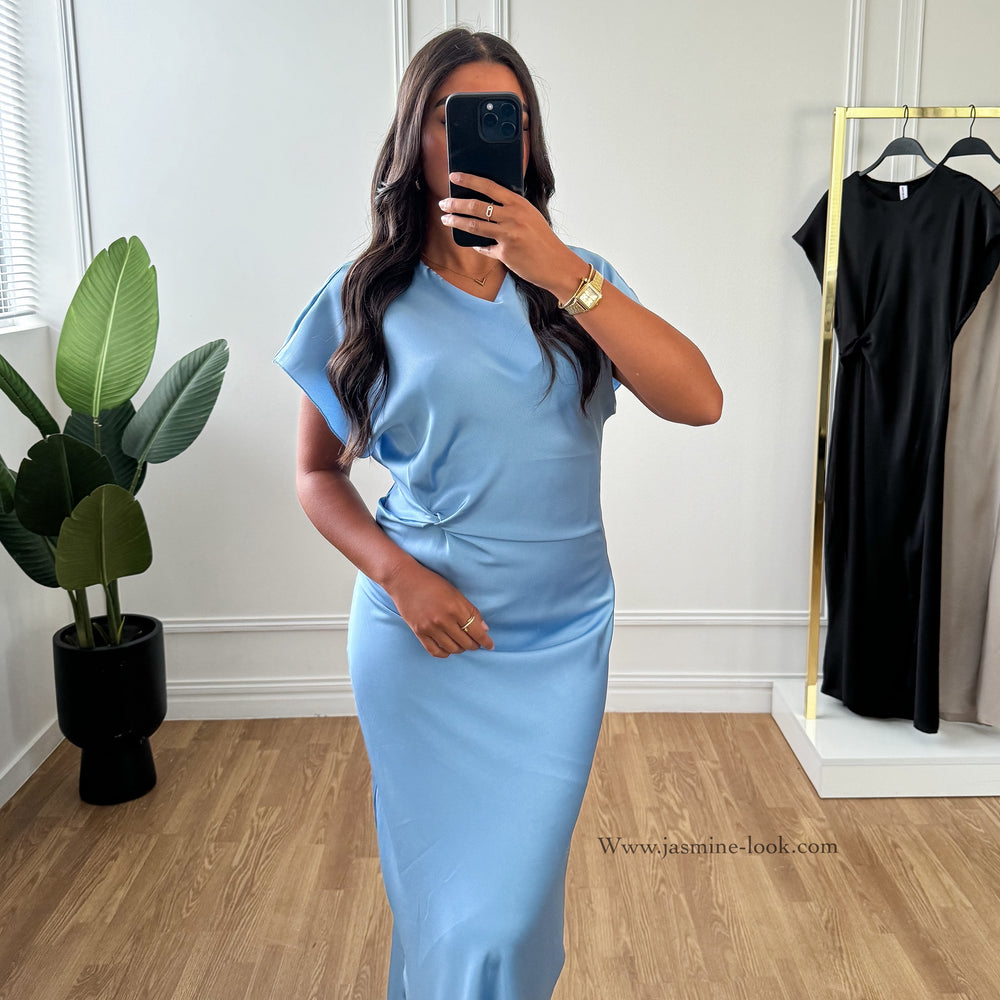 Sky blue Satin Z dress