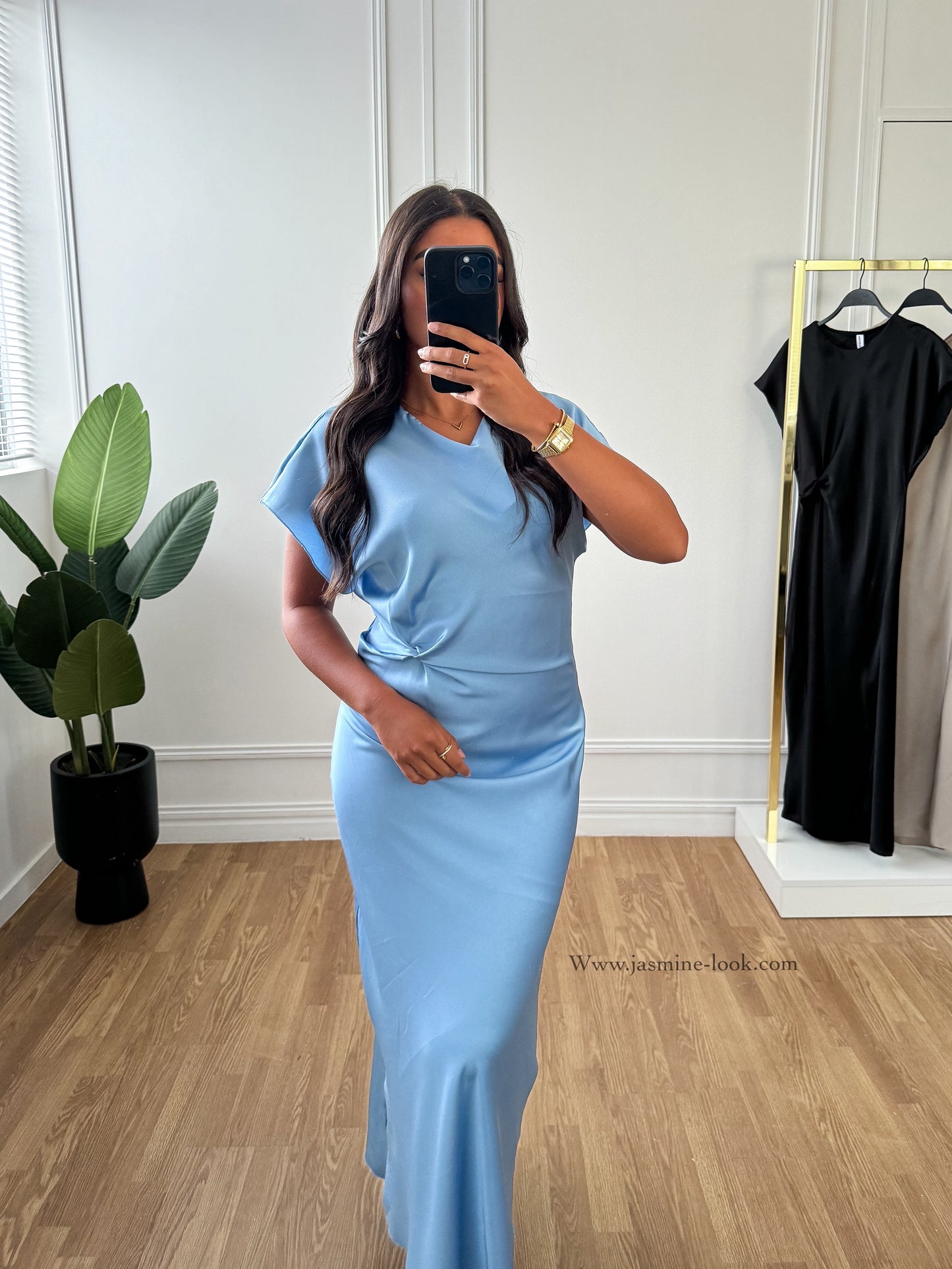 Sky blue Satin Z dress