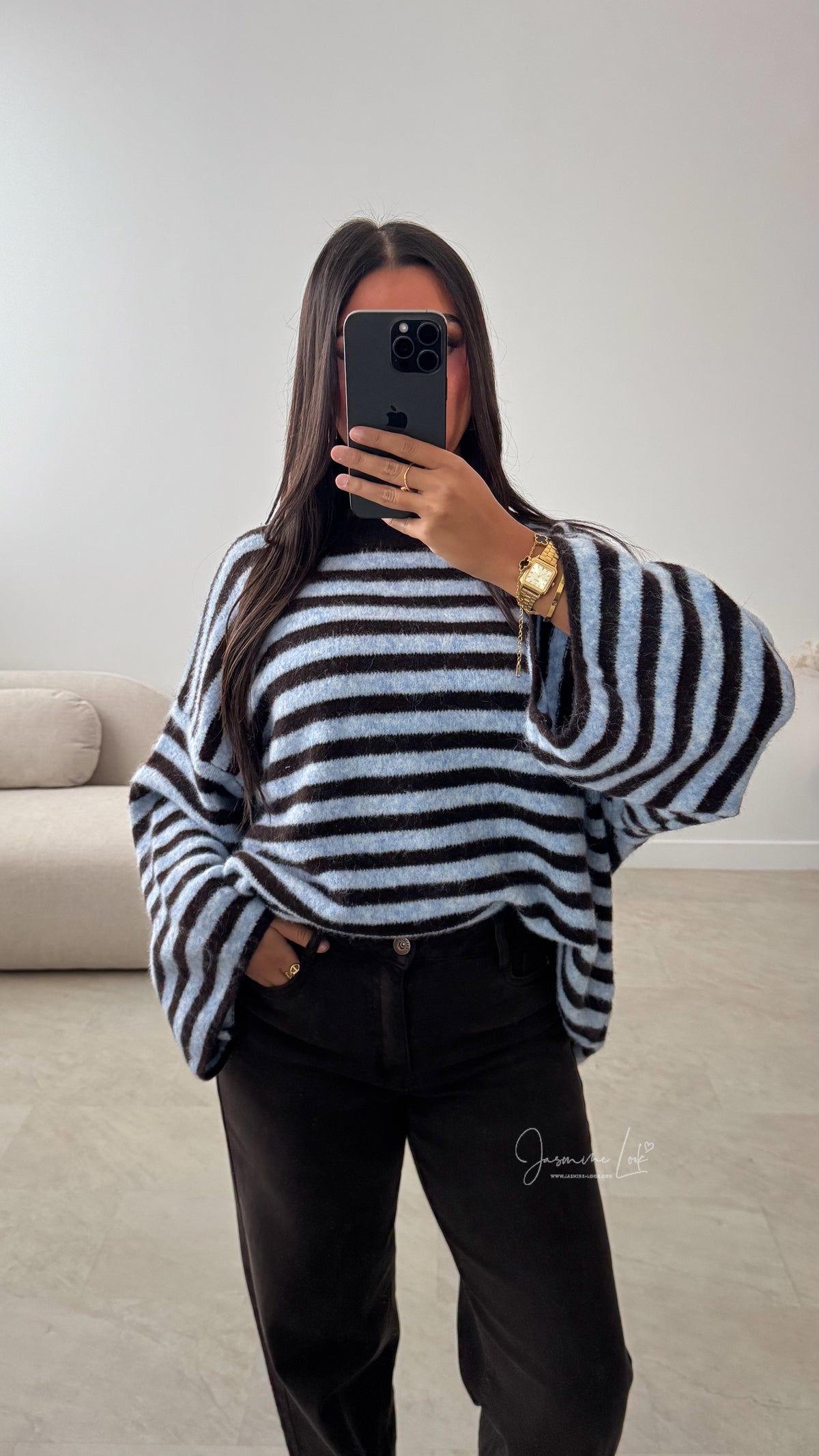 Pull Stripe | Marron Bleu